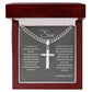Cuban Chain & Cross Necklace :Son Gift