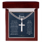 Cuban Link Chain with Artisan Cross for Son