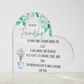 Friendship Acrylic Heart Plaque