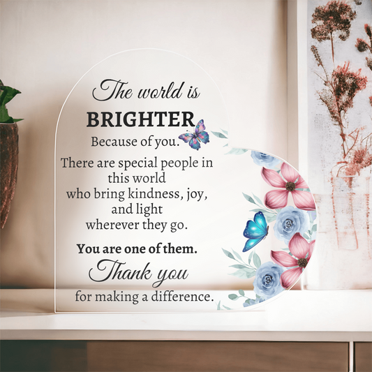 Appreciation Acrylic Heart Plaque - Thank You Gift