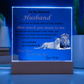 To My Beloved Husband / Acrylic Square Plaque - Perfect Gift for Husband