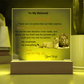 To My Beloved Husband / Acrylic Square Plaque - Perfect Gift for Husband