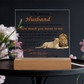 To My Beloved Husband / Acrylic Square Plaque - Perfect Gift for Husband