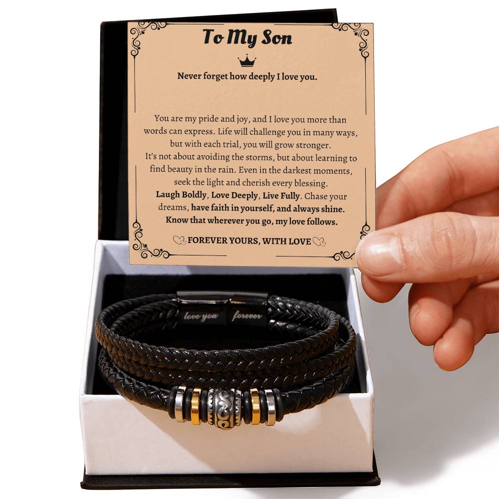 To My Son: Love You Forever Bracelet - Symbol of Eternal Love