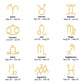 Zodiac Name Necklace for Sisters - Personalized Gift Idea -