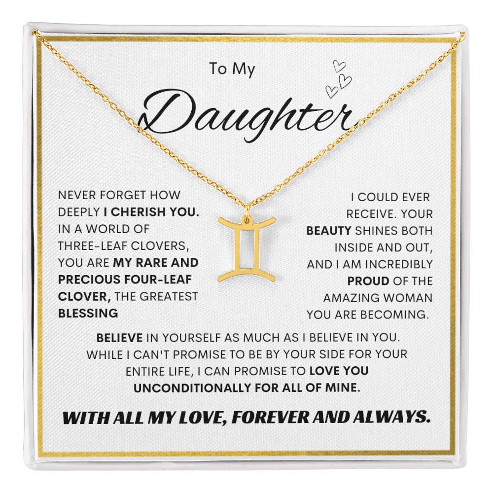 Zodiac Symbol Necklace for Daughters - Personalized Astrology Gift