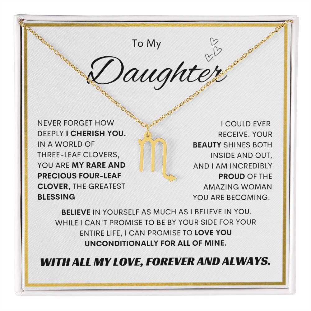 Zodiac Symbol Necklace for Daughters - Personalized Astrology Gift