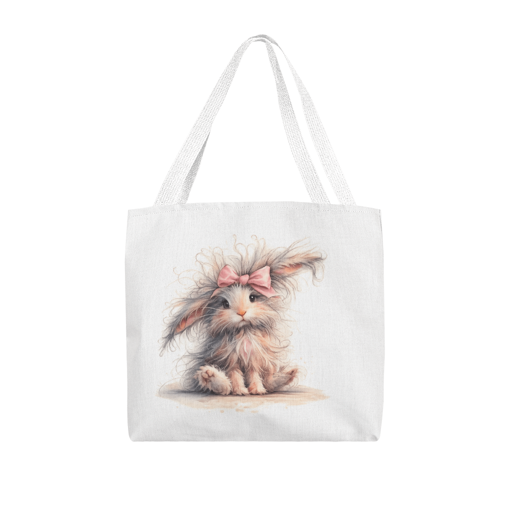 Adorable Rabbit Classic Tote Bag - Double-Sided Printed Design