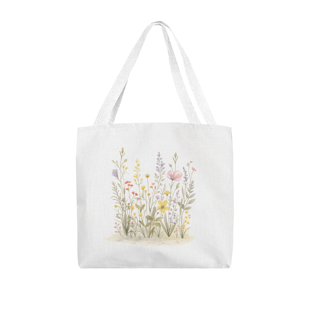 Wildflowers Classic Tote Bag - Double-Sided Printed Design