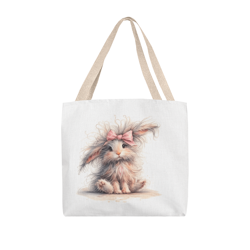 Adorable Rabbit Classic Tote Bag - Double-Sided Printed Design