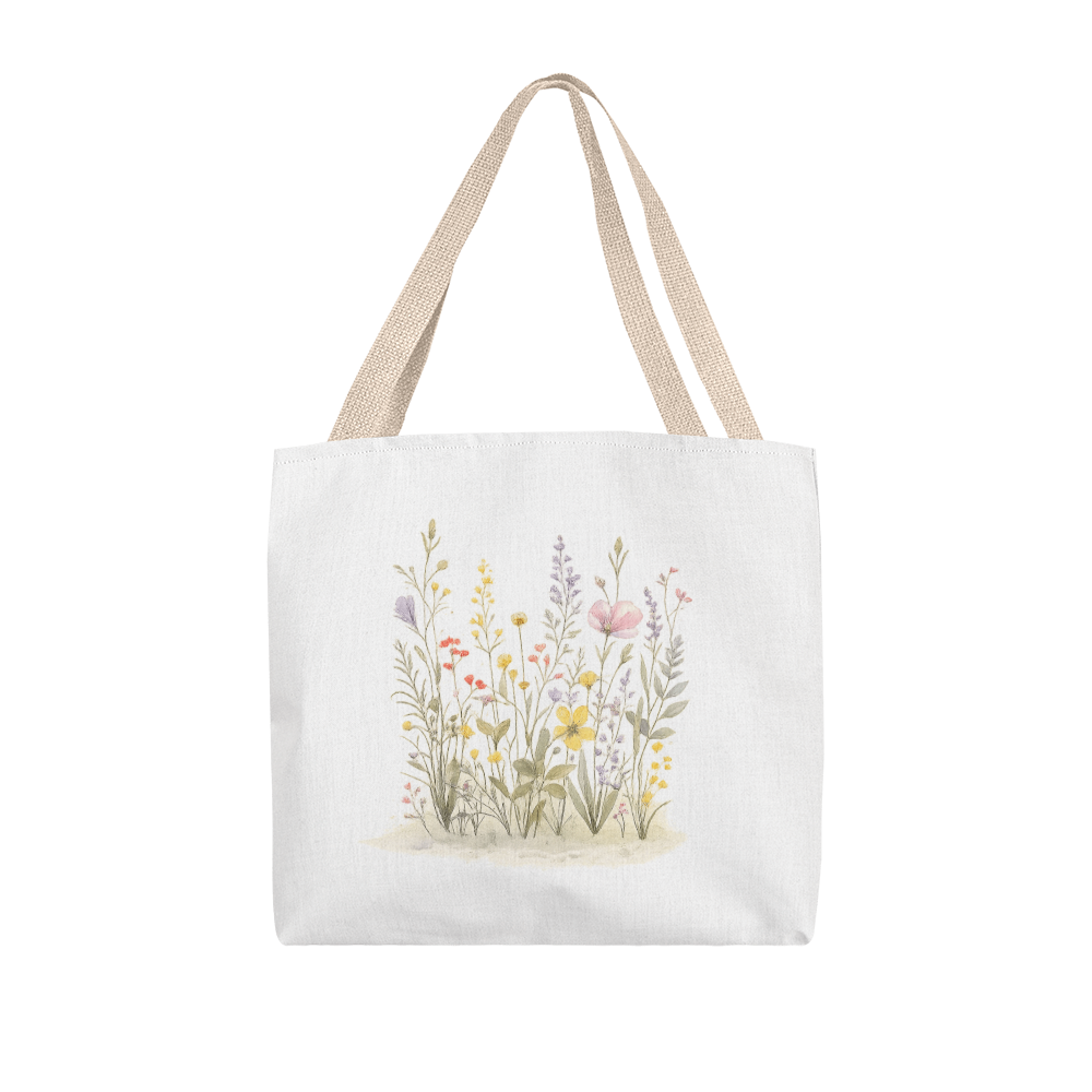 Wildflowers Classic Tote Bag - Double-Sided Printed Design