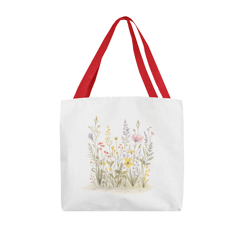 Wildflowers Classic Tote Bag - Double-Sided Printed Design
