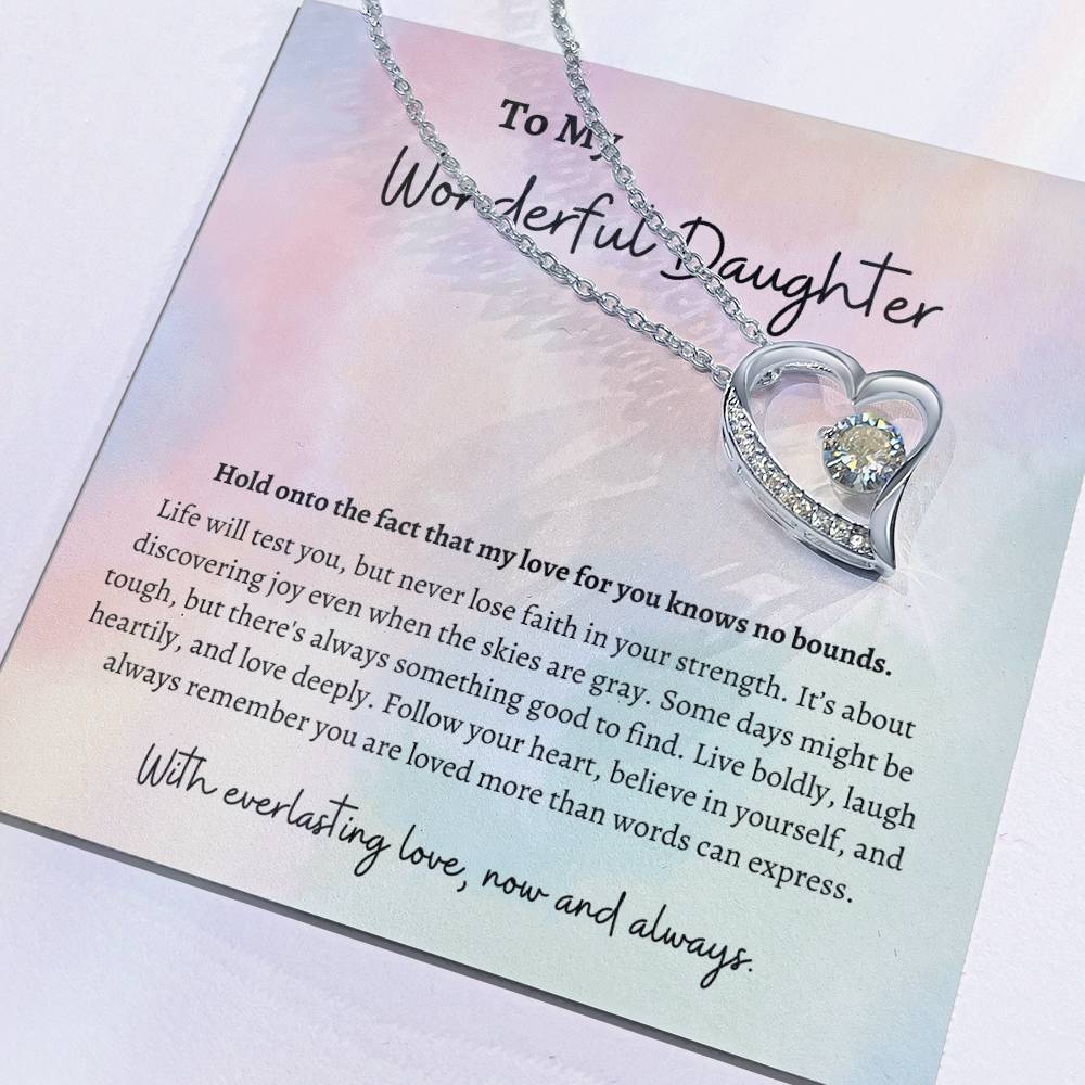 To My Wonderful Daughter: Forever Love Necklace