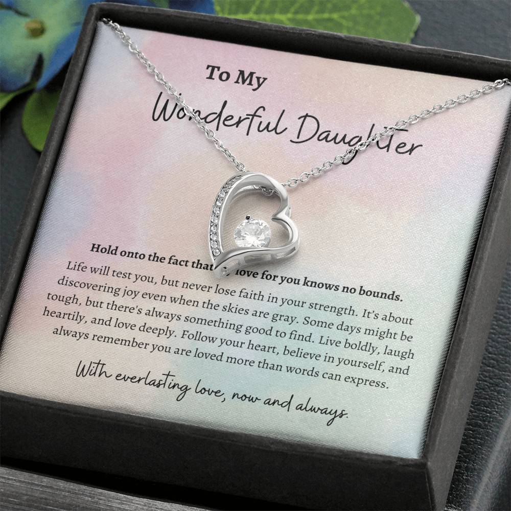 To My Wonderful Daughter: Forever Love Necklace