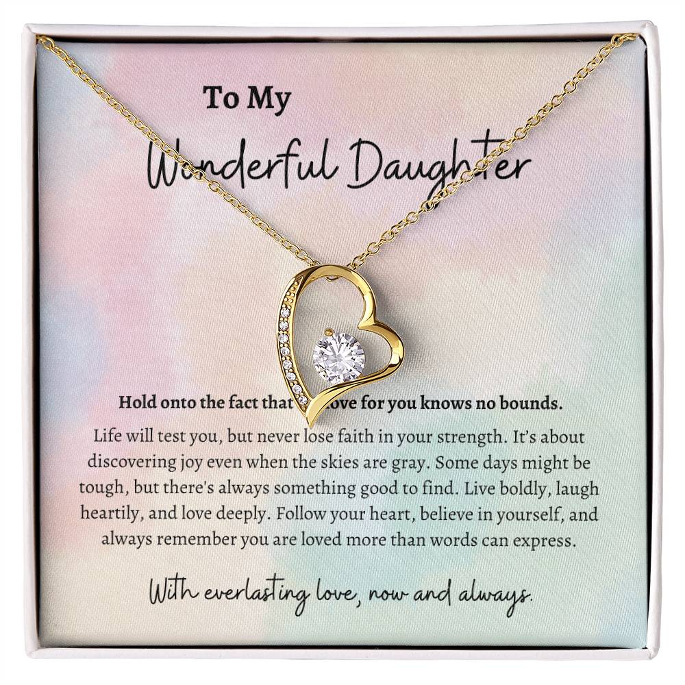 To My Wonderful Daughter: Forever Love Necklace