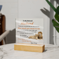 To My Beloved Husband / Acrylic Square Plaque - Perfect Gift for Husband
