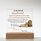 To My Beloved Husband / Acrylic Square Plaque - Perfect Gift for Husband