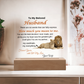 To My Beloved Husband / Acrylic Square Plaque - Perfect Gift for Husband