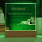 To My Beloved Husband / Acrylic Square Plaque - Perfect Gift for Husband
