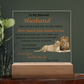 To My Beloved Husband / Acrylic Square Plaque - Perfect Gift for Husband