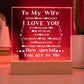 LED Square Acrylic - Heartfelt Gift for Wife