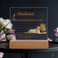 To My Beloved Husband / Acrylic Square Plaque - Perfect Gift for Husband