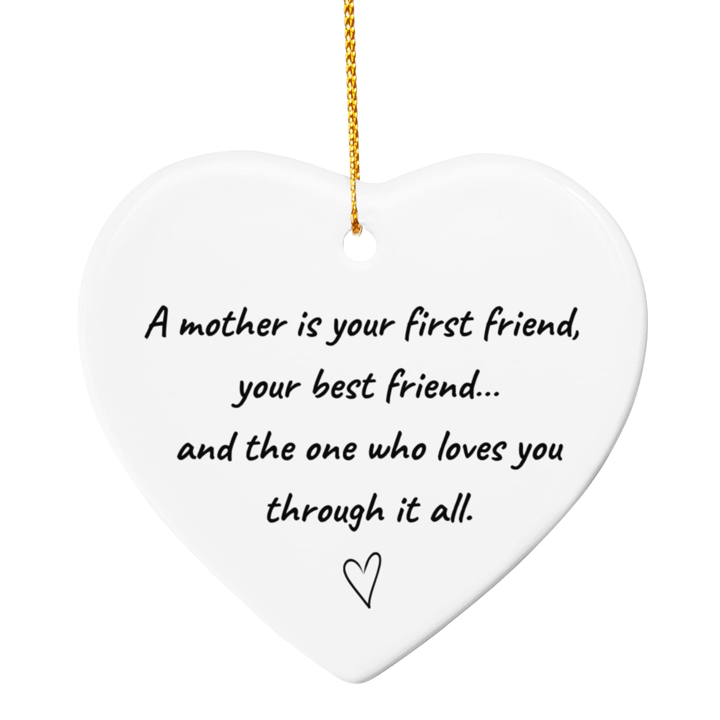 A Mother – Heartfelt Ceramic Heart Ornament Gift for Her