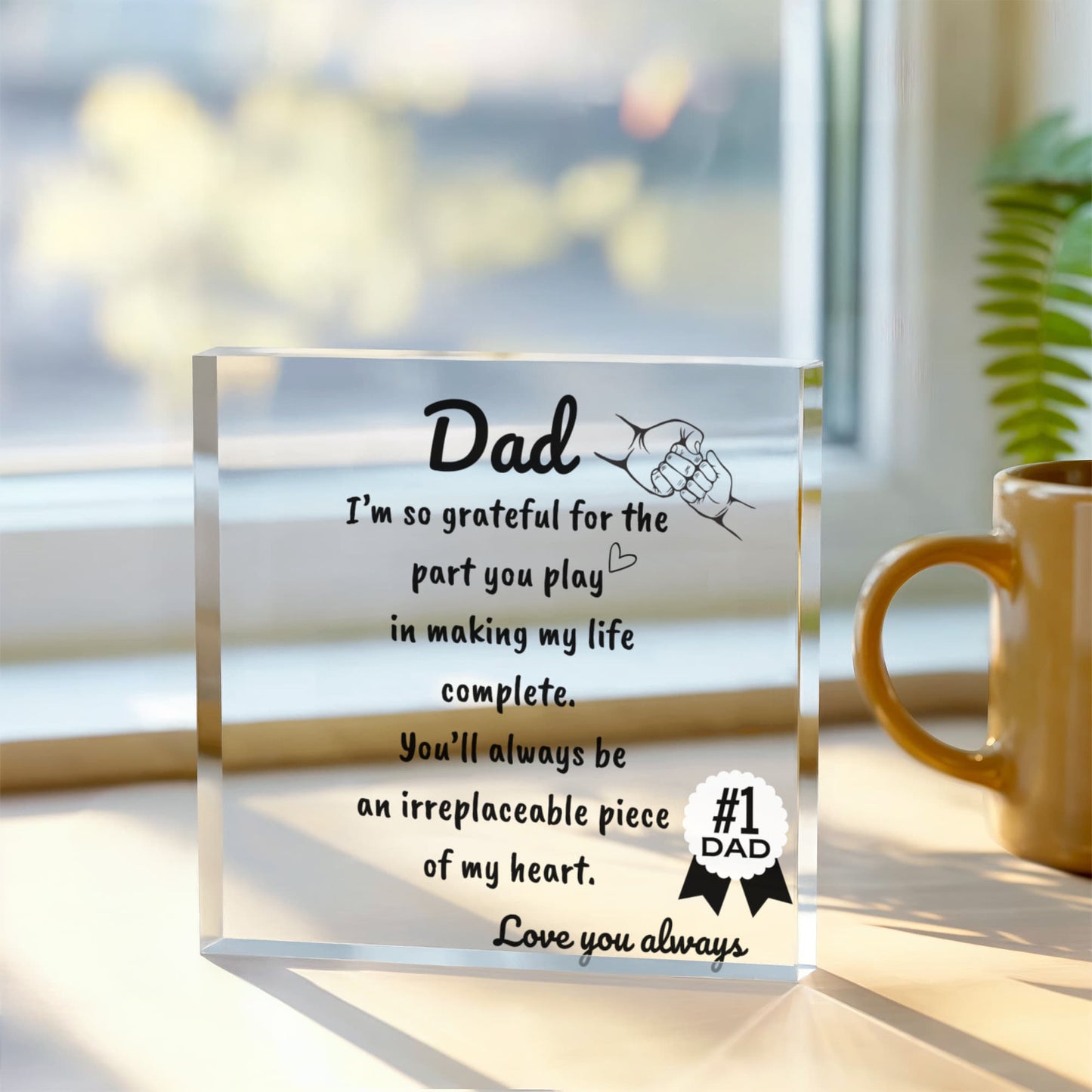 Printed Acrylic Block for Dad – Thoughtful Gift from Son or Daughter