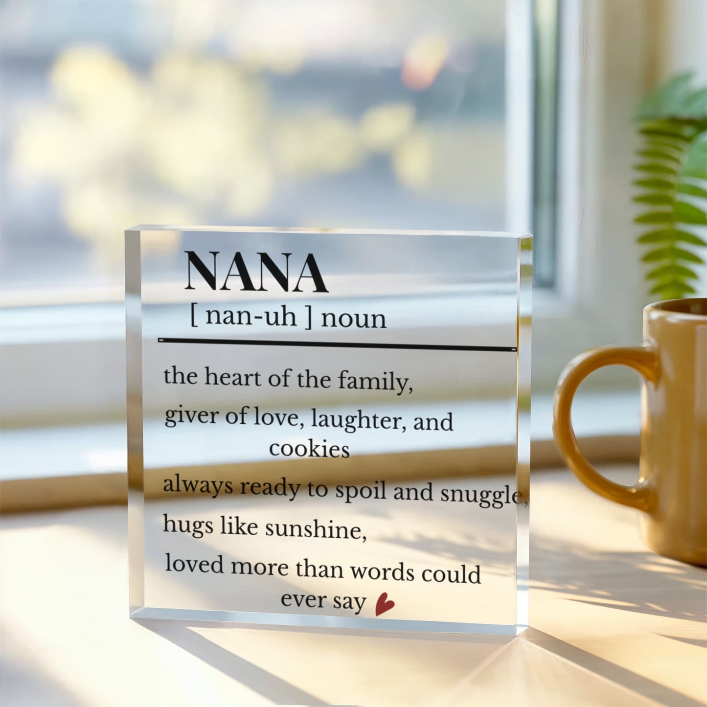 To My Nana Acrylic Plaque – Heartfelt Gift from Grandchild