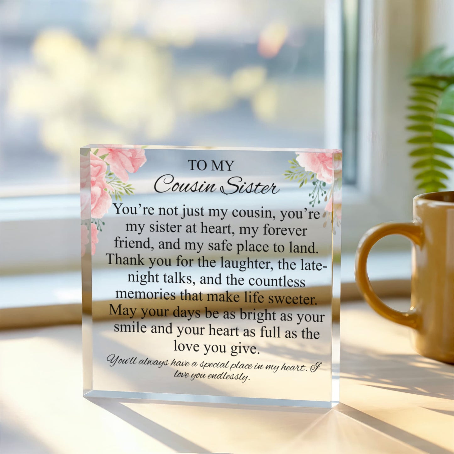 To My Cousin Sister – Sentimental Acrylic Keepsake Gift