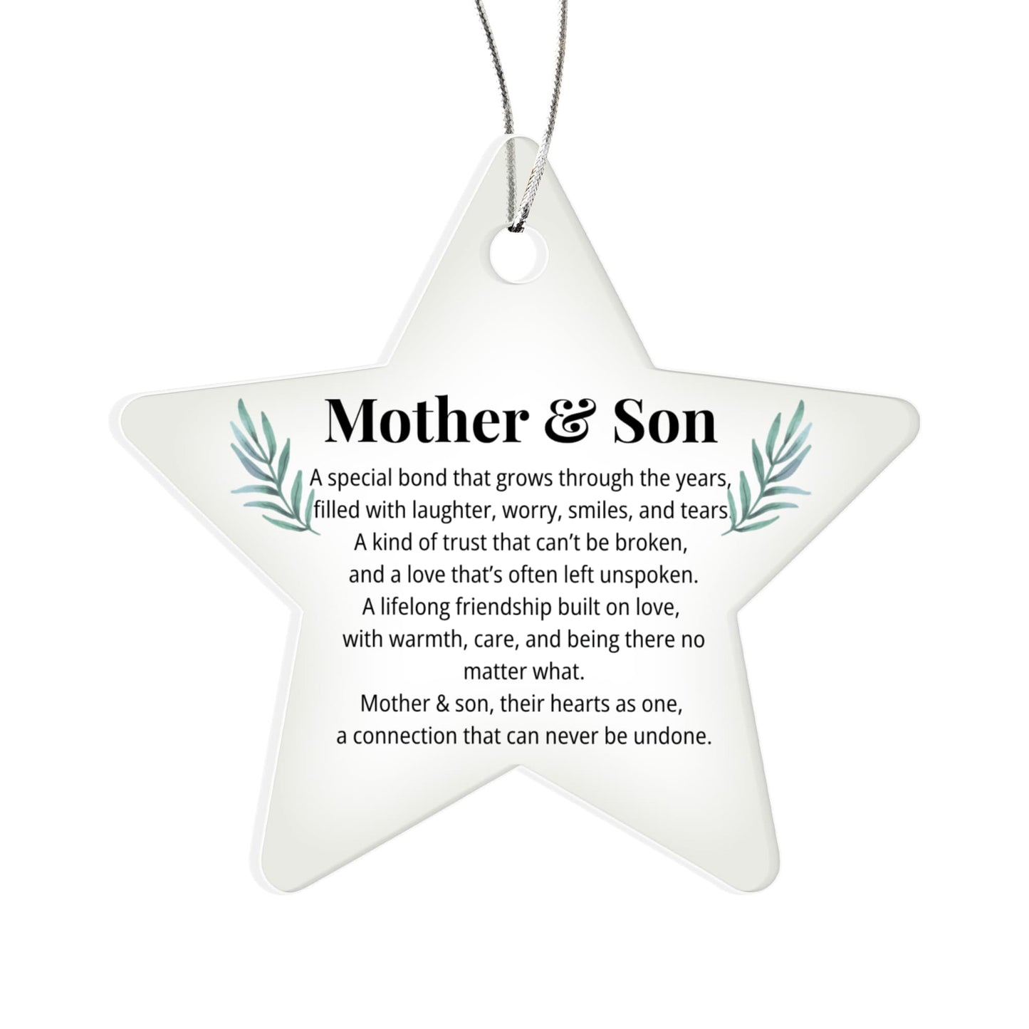 Mother & Son Acrylic Star Ornament – A Keepsake for Every Season